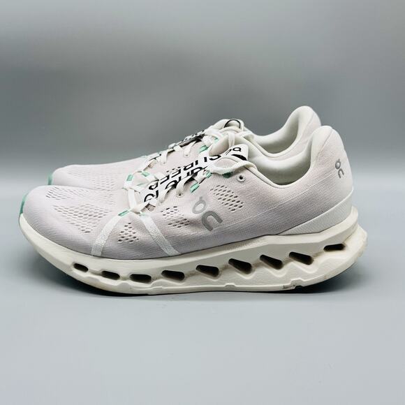 On Cloudsurfer 7 Shoes Mens 11.5 White Helion CloudTec Running Athletic Trainers - Picture 5 of 12